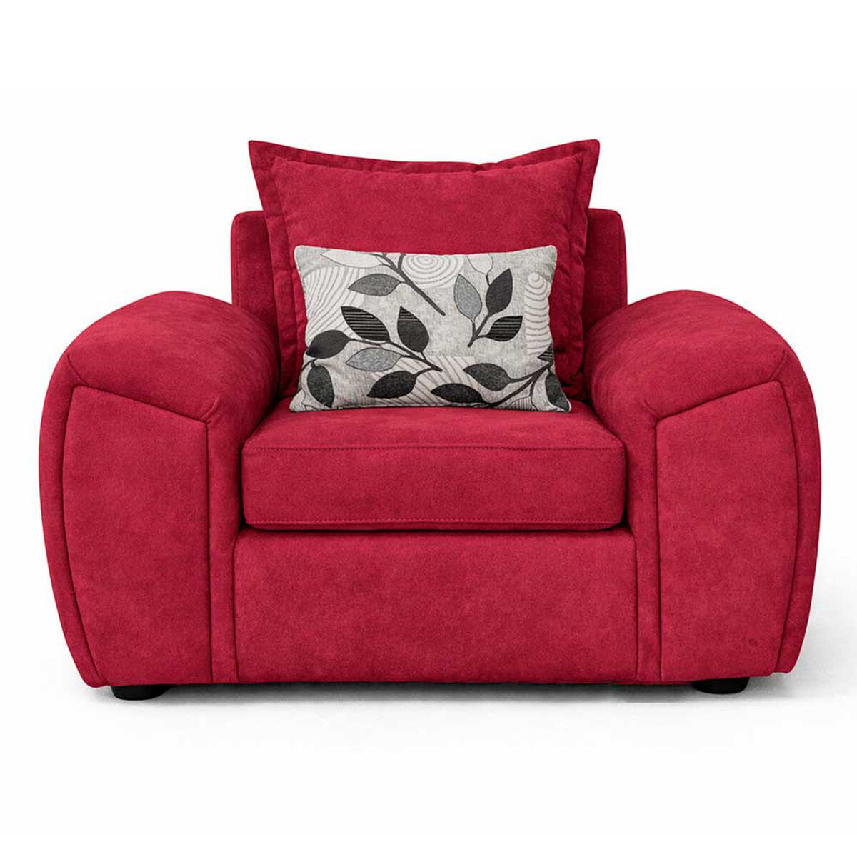 Juego de Living Elegant Detail New Houston 3-2-1 Cuerpos Rojo