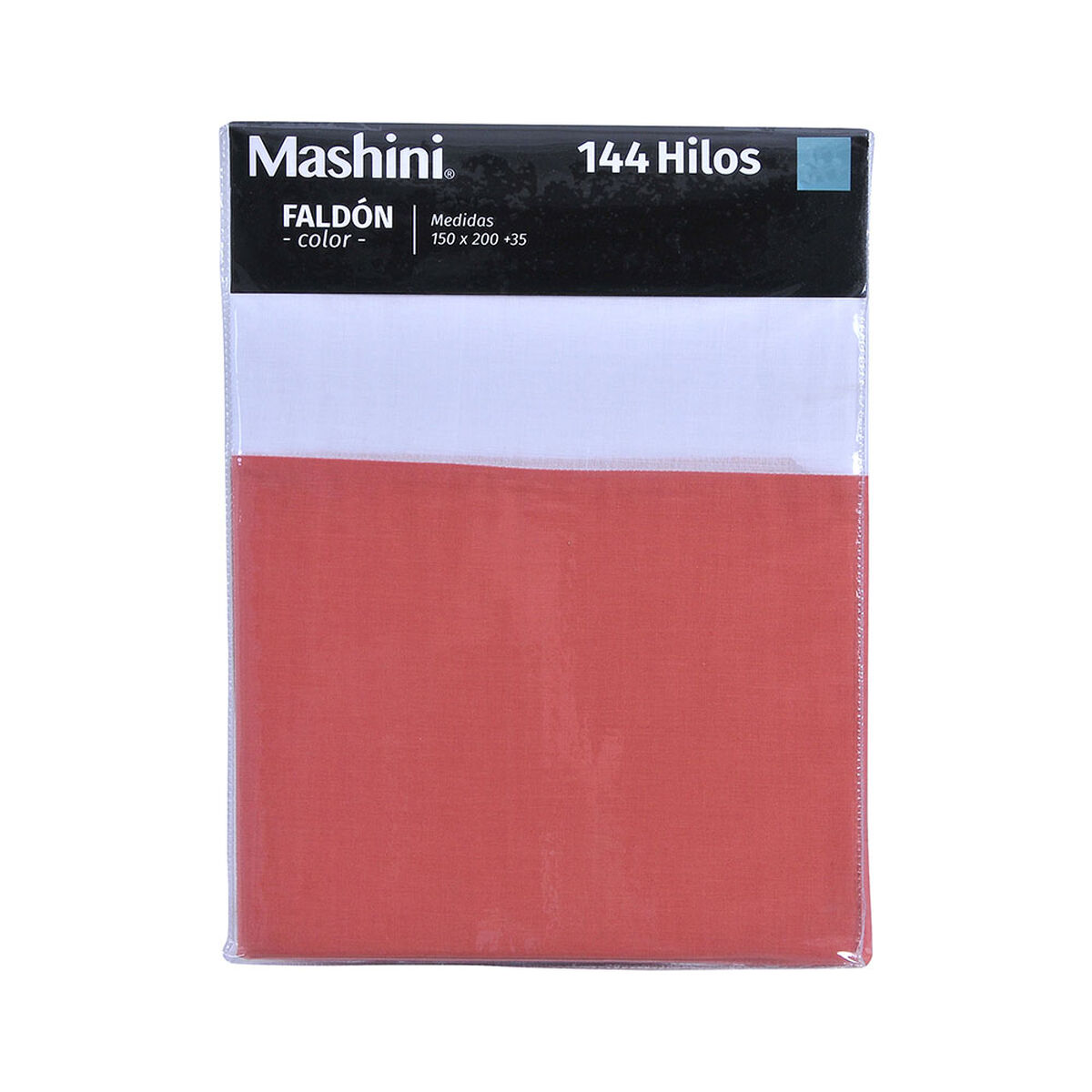 Faldón Mashini 144 Hilos 1,5 Plazas Liso Terracota