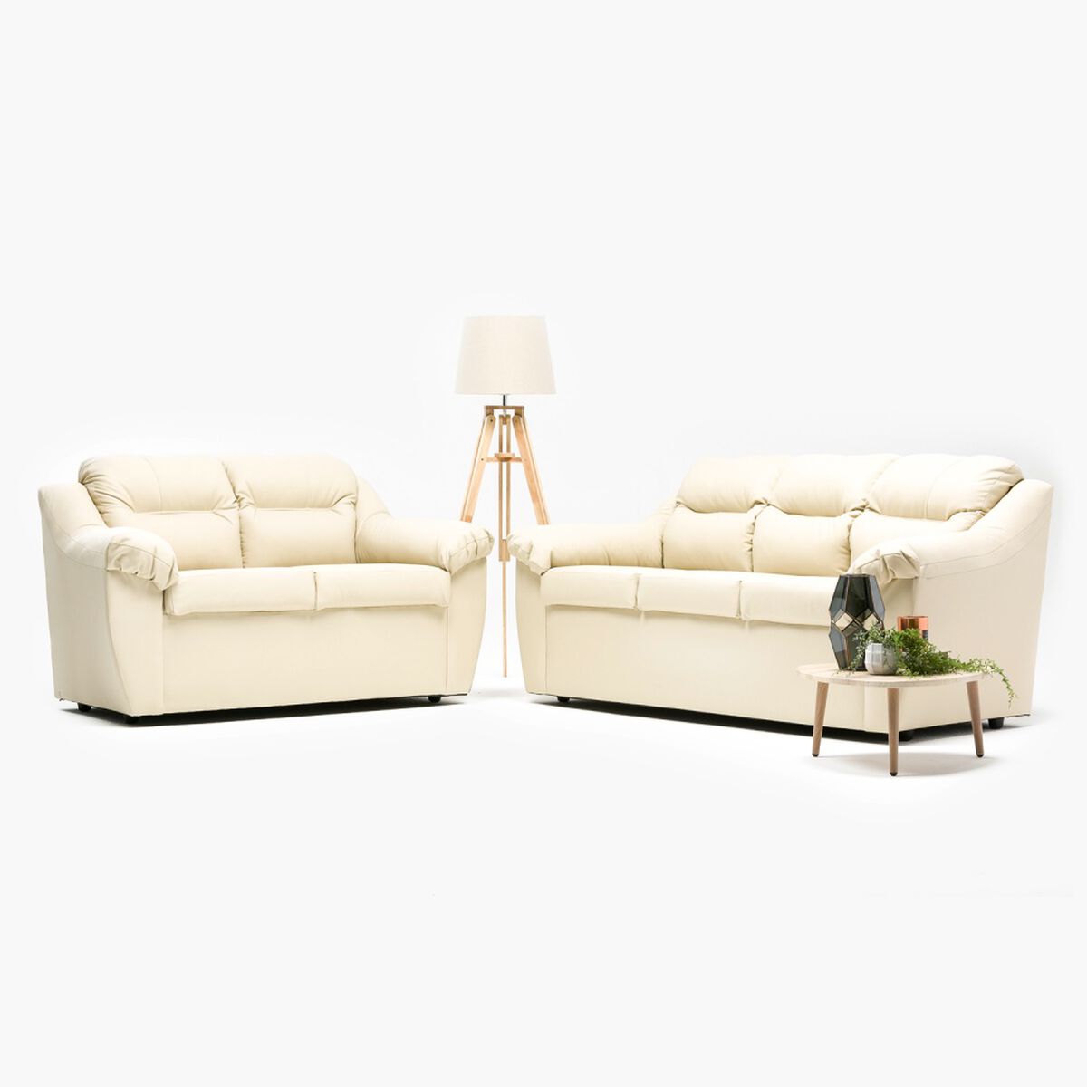 Juego de Living Cabsur Asturias 5 Cuerpos Beige