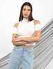 Polera Crop Cuello Perkins Hombros Descubiertos Mujer Zibel