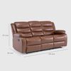 Juego de Living Reclinable Daniels Sof&aacute; 3 Cuerpos + 2 Bergers Roma Caf&eacute;