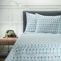 Juego de Sábanas Estampadas Casa Linda 132 Hilos 1 Plaza Tulipan