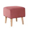 Pouf Latam Home Burdeos Tela Velvet Palo Rosa