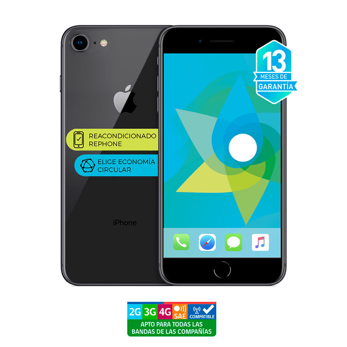 Celular Apple Iphone 8 64GB 4.7" Reacondicionado Gris Liberado
