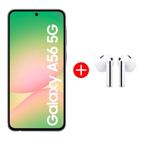 Combo Celular Samsung Galaxy A56 128GB 6,7"" Verde Oliva Liberado + Audífonos Bluetooth Samsung Galaxy Buds3 White