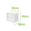 Velador Di Poretti Design Loop 2 Cajones Blanco