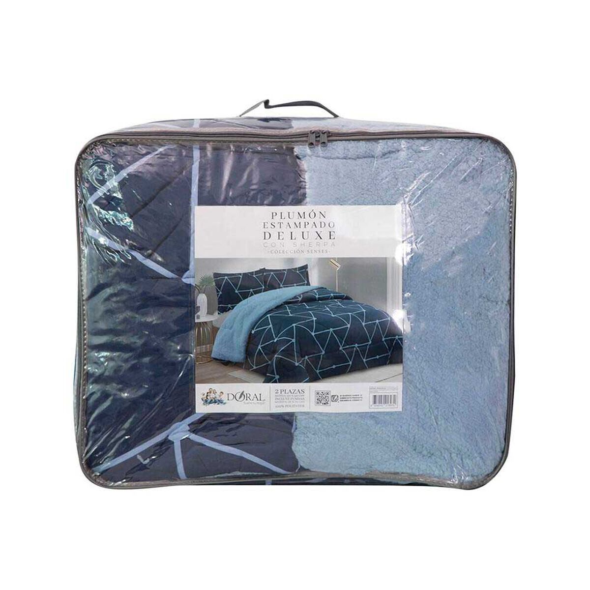 Plum&oacute;n Doral 1,5 Plazas Senses Azul y Celeste