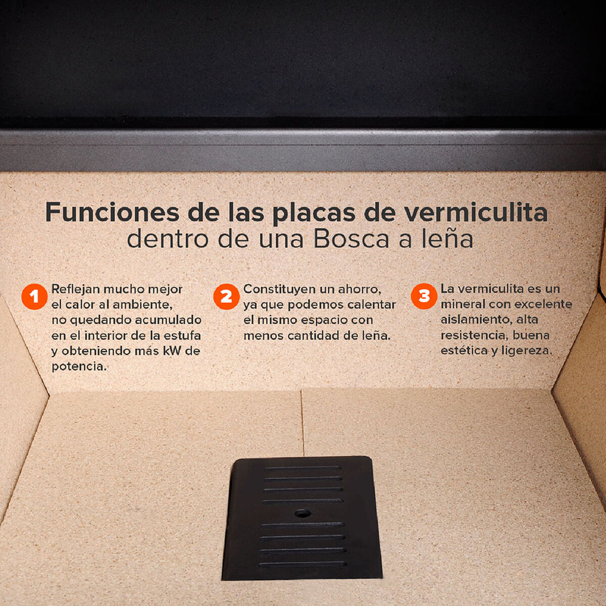 Estufa a Le&ntilde;a Bosca Gold 380 Charcoal