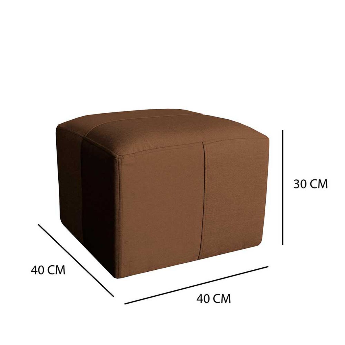Sof&aacute; Muebles MYM Maxi 3 Cuerpos + Dos Pouf 1 Cuerpo Chocolate