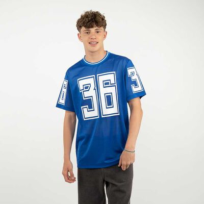 Polera Manga Corta Hombre Icono Azul, Negro, White