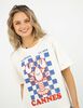 Polera Con Estampado Manga Corta Mujer Icono