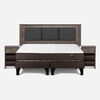 Combo Cama Europea Rosen King New Ergo T BD + Respaldo y Veladores Rachel