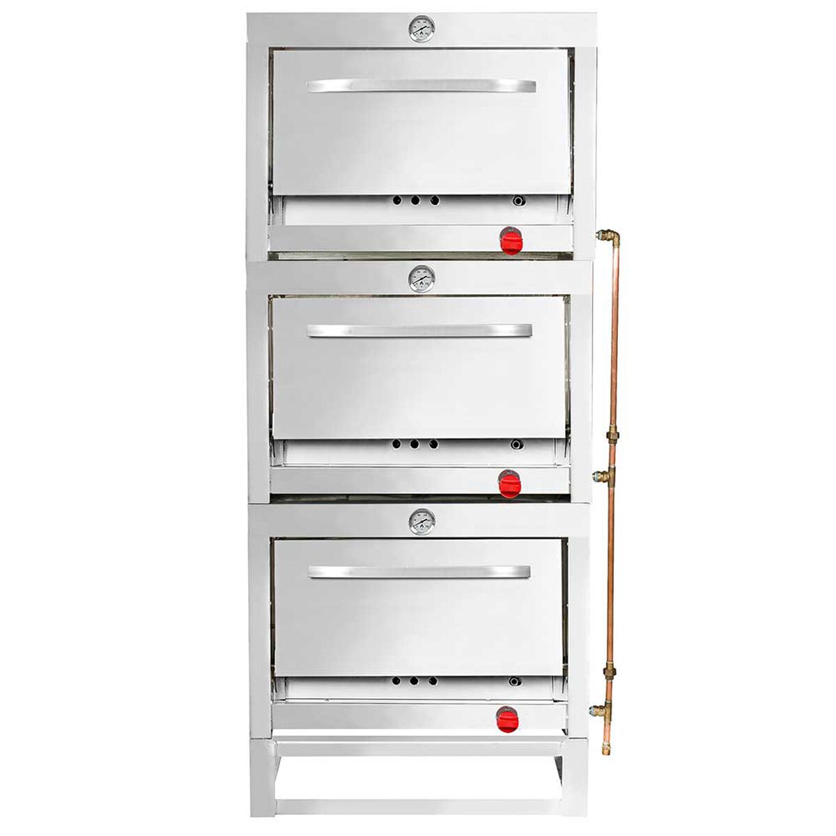 Horno Semi Industrial Ticgas 3 Cámaras Inox 58x65 Gas Natural