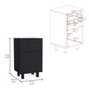 Velador TuHome Secret Z-81 con Cajón Oculto 1 Puerta Wengue