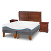 Cama Europea CIC Base Dividida King Alaska + Respaldo + 2 Veladores