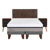 Cama Europea CIC Base Dividida 2 Plazas Balance + Respaldo + 2 Veladores Baker