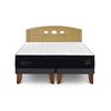 Cama Europea CIC Base Dividida 2 Plazas S&uacute;per Premium + Respaldo Gales Mostaza