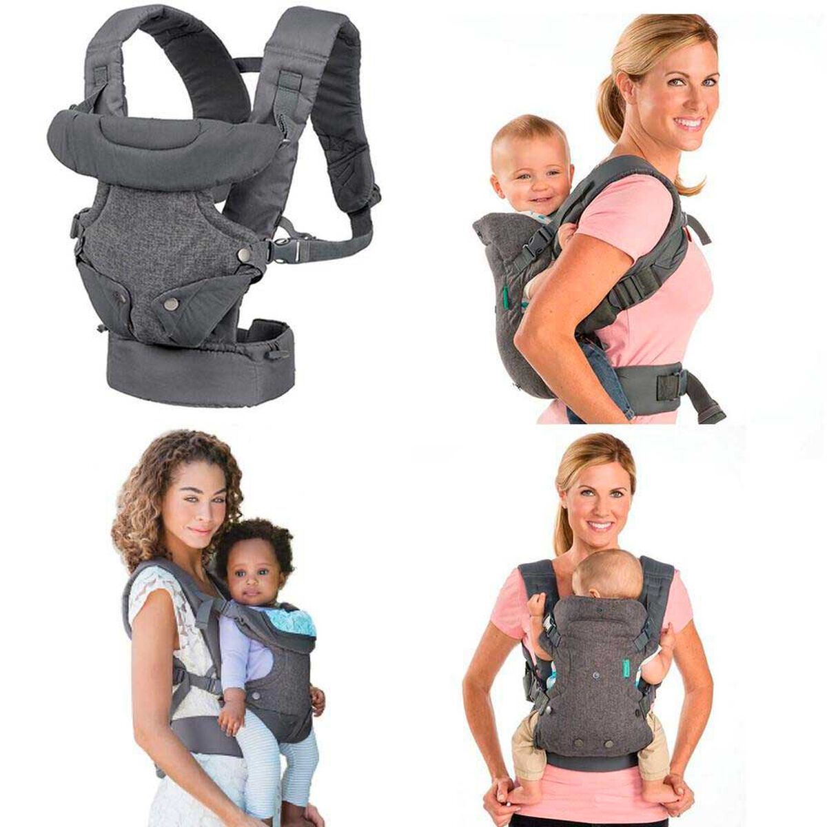 Porta Beb&eacute; Flip 4 en 1 Gris Infantino