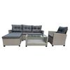 Juego de Living para Terraza Casanova Sofá Seccional 3 Cuerpos + Sillón 1 Cuerpo