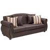 Juego de Living Innovamuebles New Bugambilia Sofá 3 Cuerpos + Dos Sillones 1 Cuerpo Chocolate