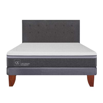 Imagen 1 del producto Cama Europea CIC 2 Plazas  Ortopedic Advance + Respaldo Eufrates