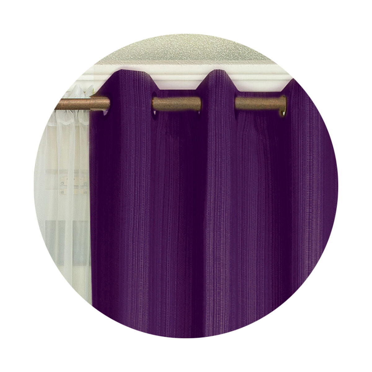 Combo Cortinas Doral Emilia 220 x 140 cm Lila