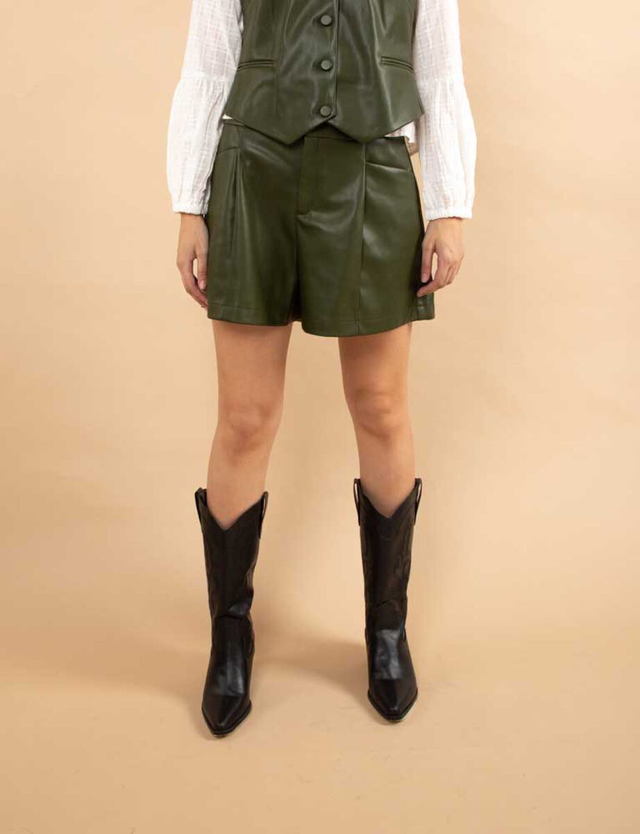 Short Corto Ecocuero Mujer Zibel