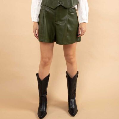 Short Corto Ecocuero Mujer Zibel