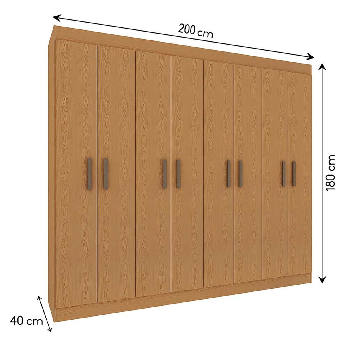 Closet Vekkahome Magnus 8 Puertas Caf&eacute; Claro