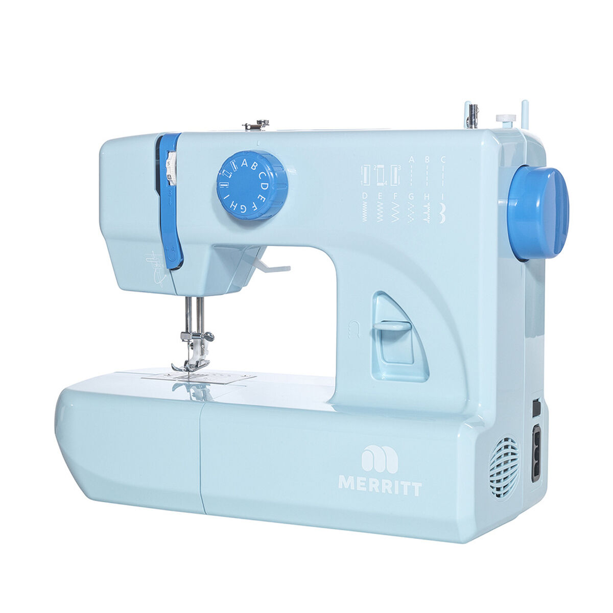 Máquina de Coser Brazo Libre Merritt ME 6 Celeste