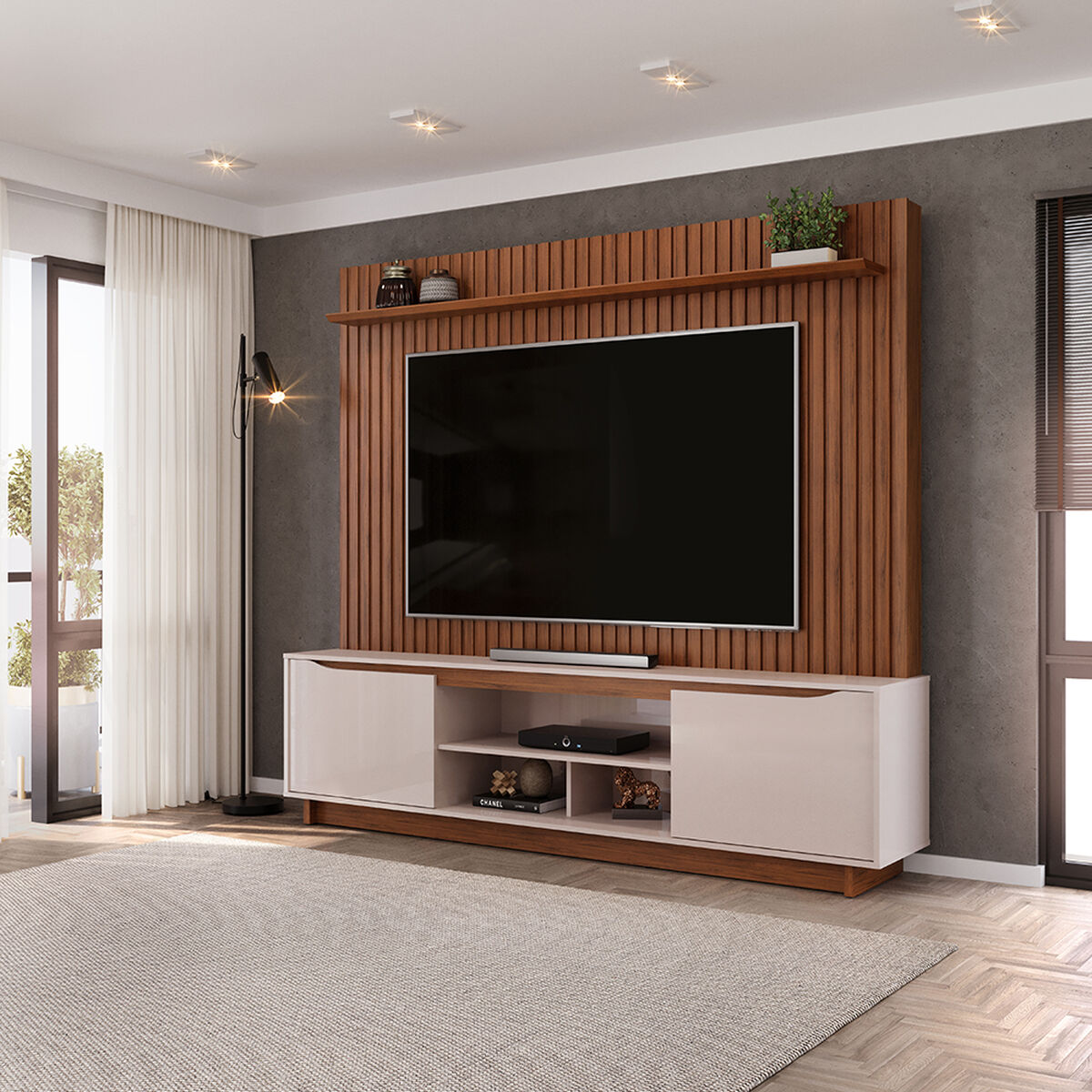 Home TV Vekkahome Enzo 70" Pulgadas Café