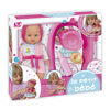 Muñeca Bebé hace Pipi Le Petit con Accesorios Loko Toys