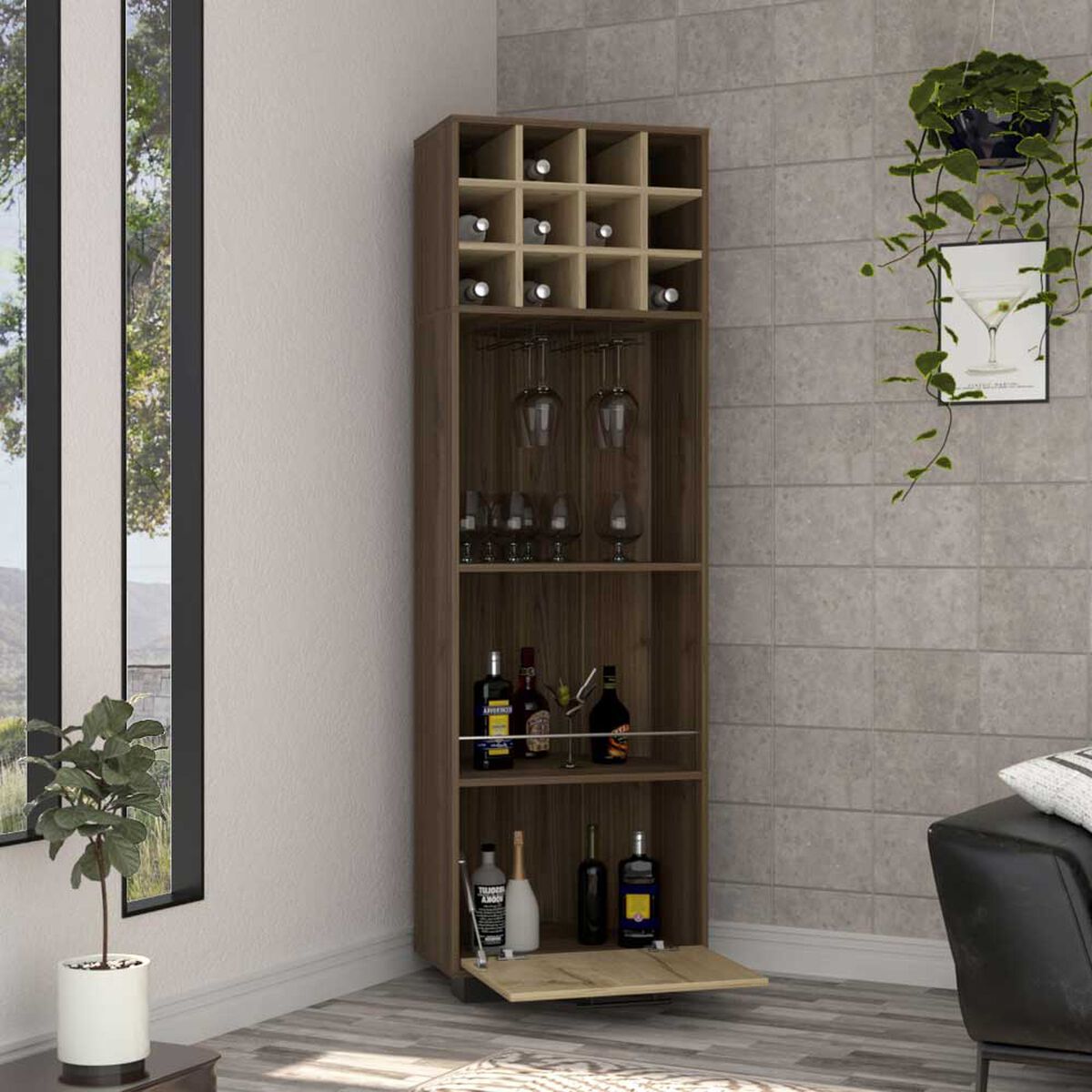 Bar Esquinero TuHome Marsella 2 Puertas Gales Duna