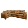 Sofá Seccional Izquierdo Living Factory Jazmin Chaise Longue + Sofá 4 Cuerpos Gold Caramelo