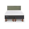 Cama Europea CIC Base Dividida King Ortopedic Advance + Respaldo Villarrica Olivo