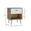 Velador Altavision CR-2006 1 Cajon Café blanco
