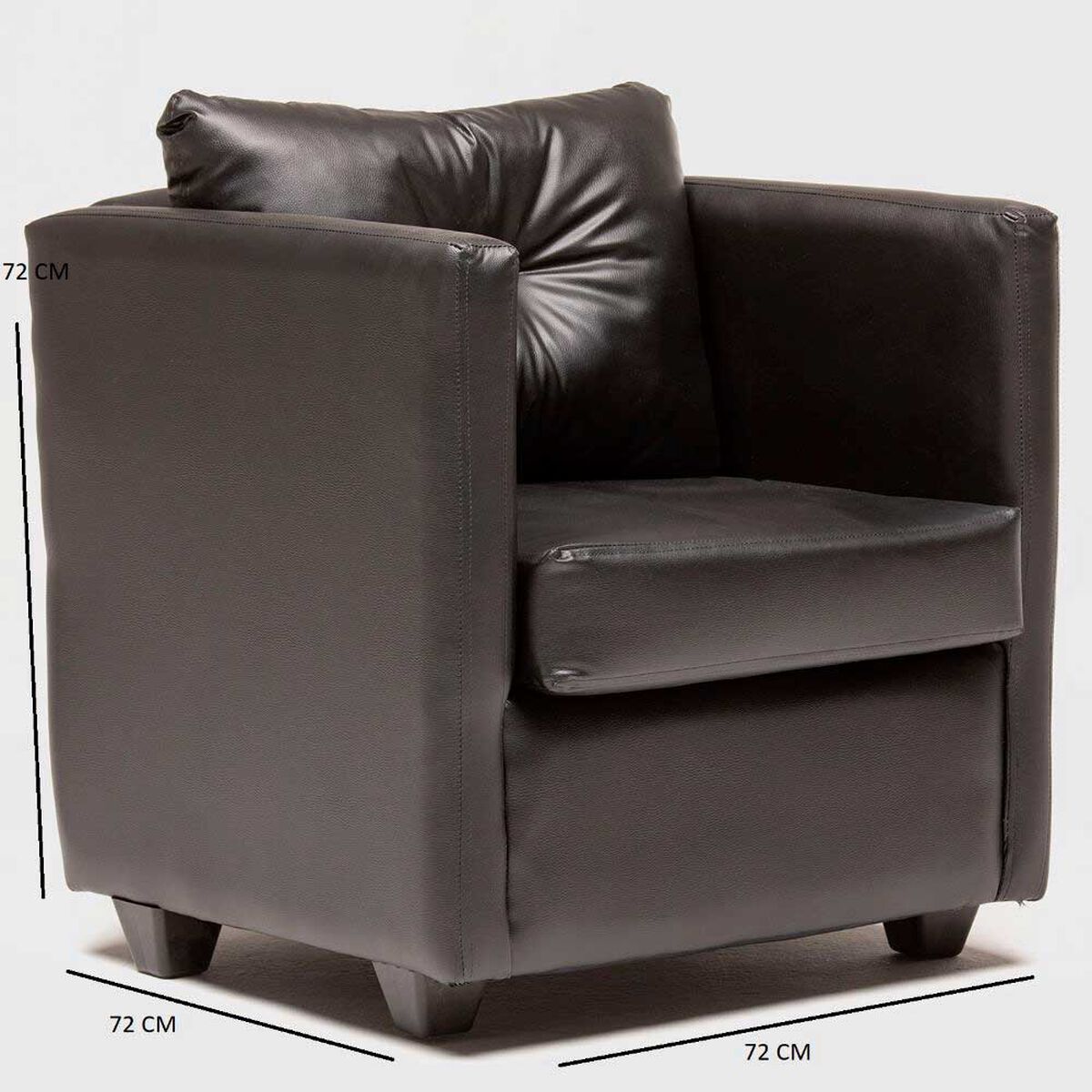 Poltrona Cabsur Caburga PU Negro