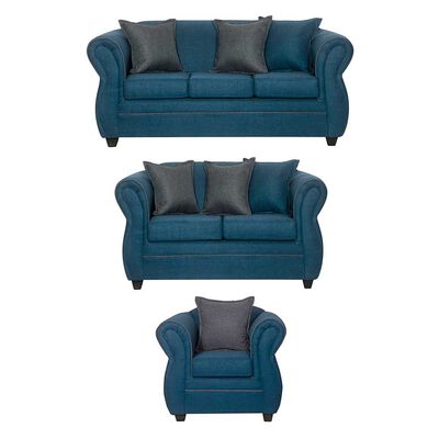 Imagen 1 del producto Juego de Living Black Factory Emili 6 Cuerpos Esmeralda