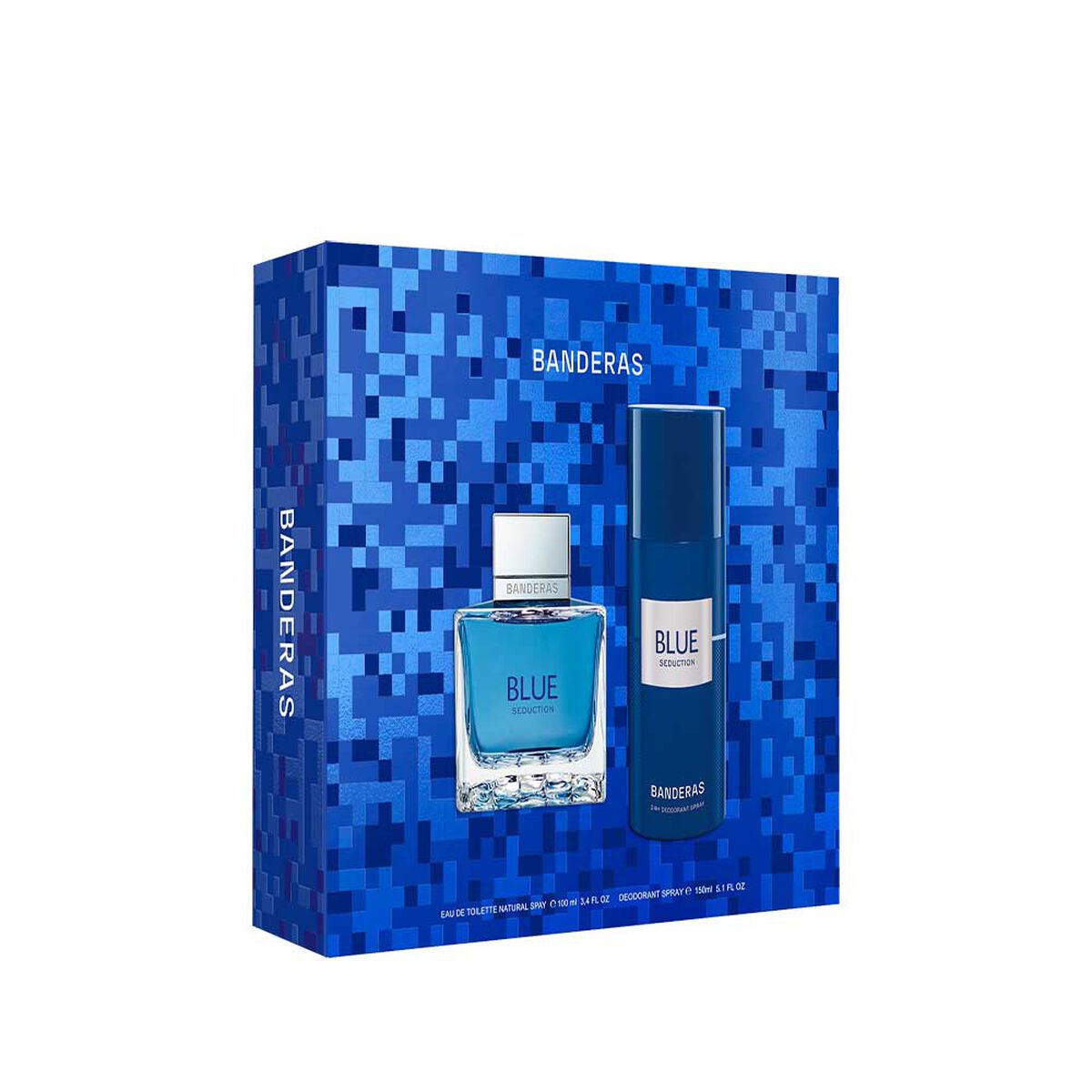 Set Perfume Antonio Banderas Hombre Blue Seduction For Men Eau de Toilette 100 ml + 24h Desodorante Spray 150 ml