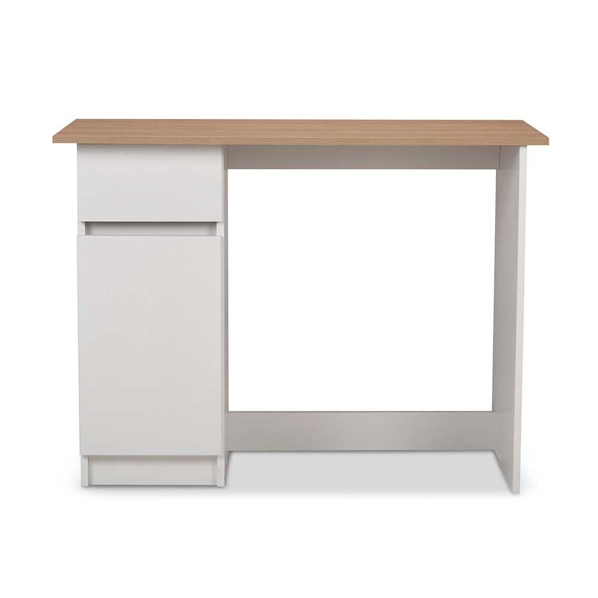 Combo Cama Europea CIC 1 Plaza Excellence Plus + Escritorio New Olmo Alpino Blanco 1 Puerta 1 Cajón