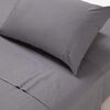 Juego de S&aacute;banas Rosen 144 Hilos 1,5 Plazas Polycotton Lisa Grafito