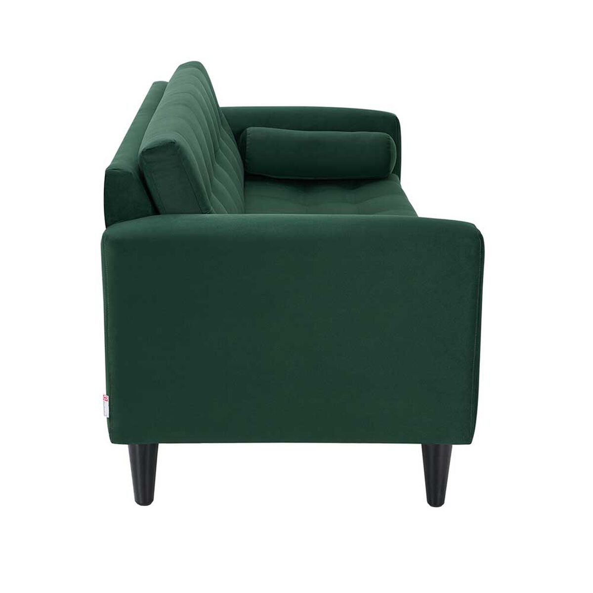 Juego de Living Bodevir Retro Felpa 3 Cuerpos + Dos Sillones 1 Cuerpo Verde Botella