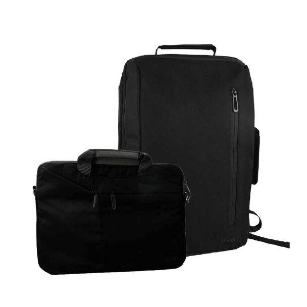 Mochila Notebook Levo Manager Negra 15,6""+ Funda Negra 15,6""