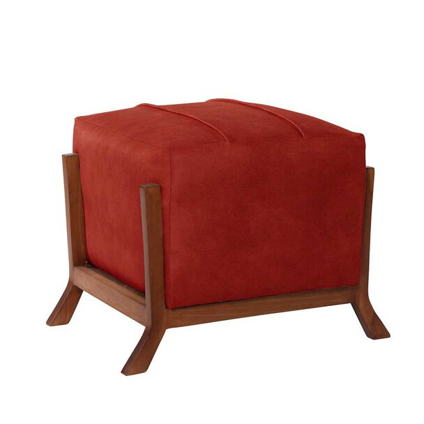 Pouf Latam Home Marsella Cuero Kentucky Rojo