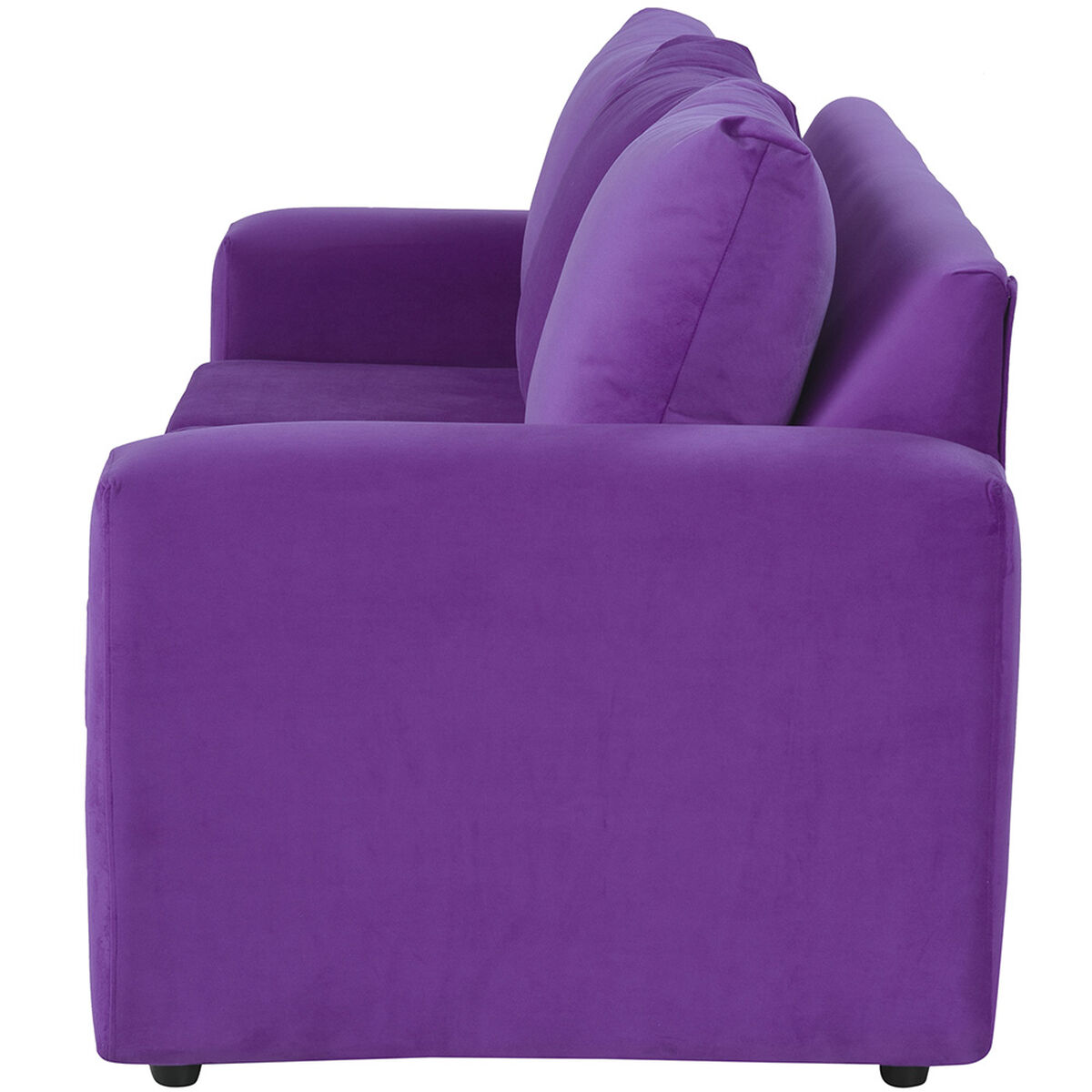 Sofá Felpa Bodevir Kendy 3 Cuerpos Morado