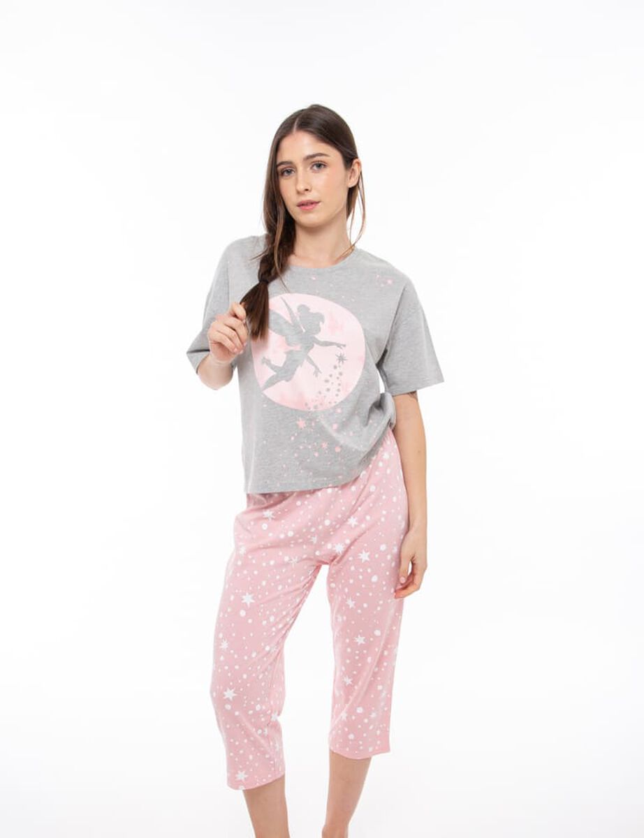 Pijama de Algodón Manga Corta Tinker bell Mujer Disney