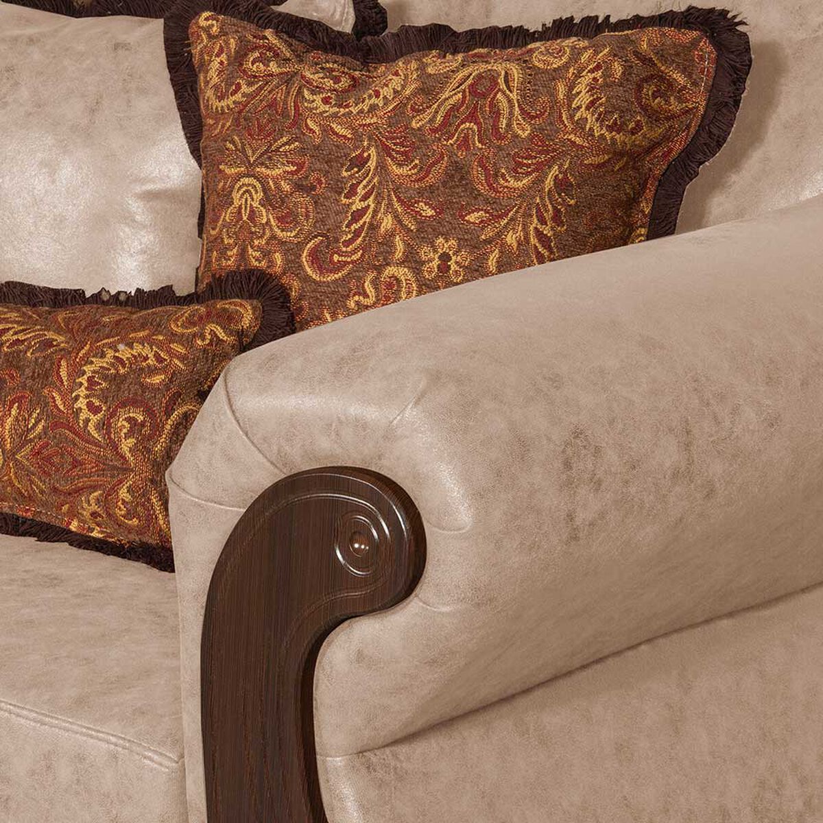 Juego de Living Black Factory Estambul 5 Cuerpos Beige