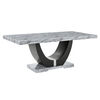 Juego de Comedor Daniels 6 Sillas Rodeus M&aacute;rmol Blanco