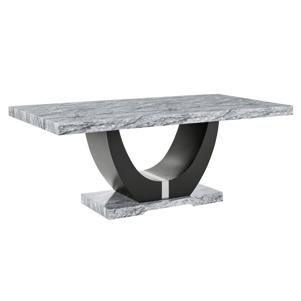 Juego de Comedor Daniels 6 Sillas Rodeus M&aacute;rmol Blanco