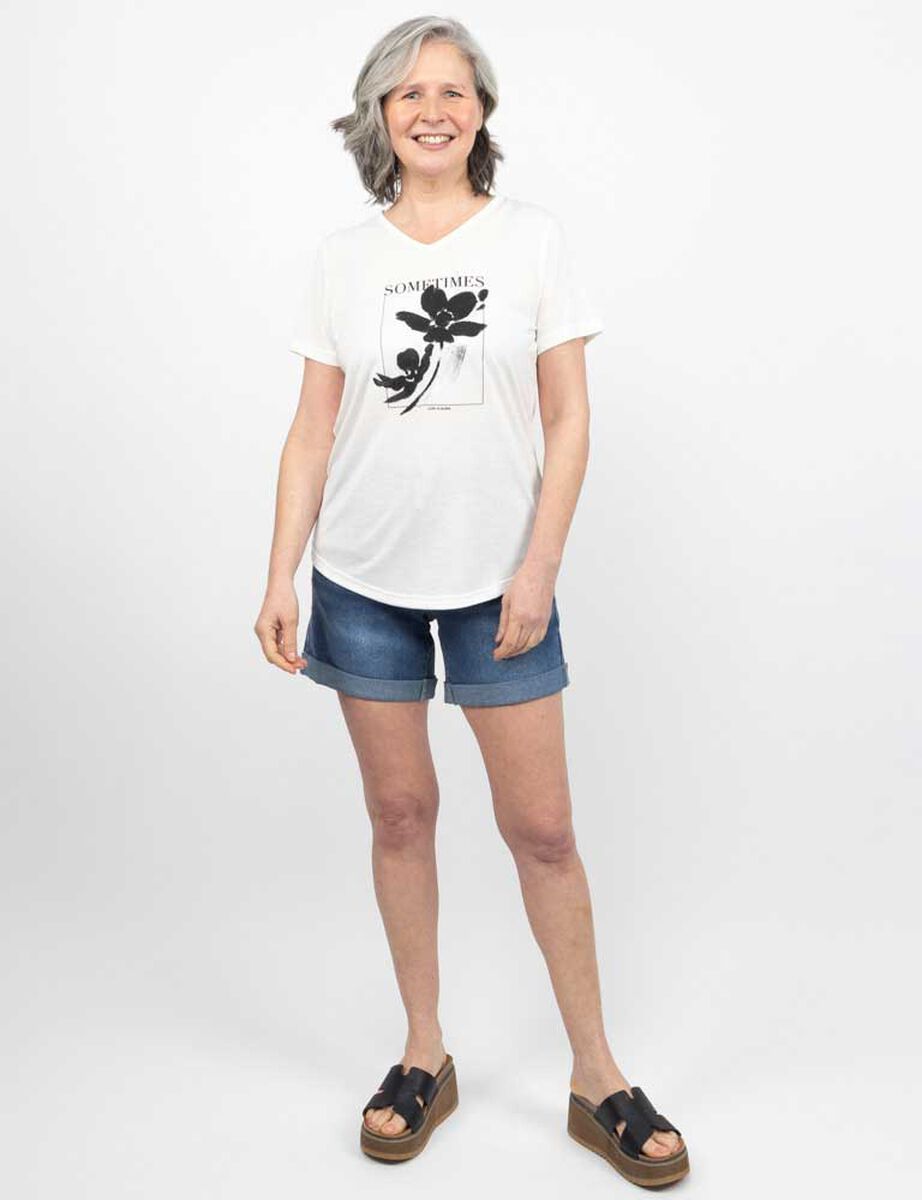 Polera Con Estampado Manga Corta Mujer Potman Club